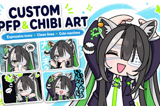 draw your character as a cute pfp or chibi sticker