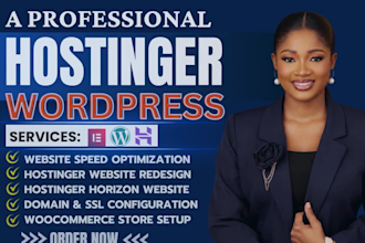 build hostinger wordpress website design redesign horizon hostinger website
