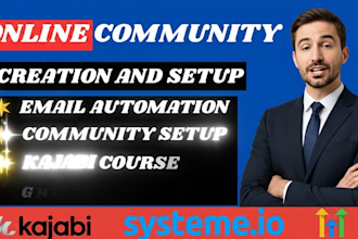 kajabi setup kajabi community ghl setup course creation online elearning setup
