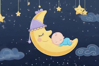 create lullaby baby sleep music video for youtube