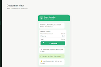 build a whatsapp order, billing, and payment link system for your business