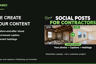 create before and after social media posts for contractors