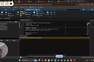 perform engineering data analysis, matlab coding, and excel data visualization