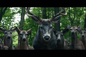 do realistic 3d animal animation, 3d creature design, 3d animal model for film