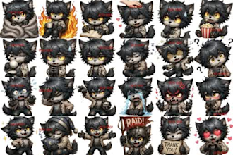 design custom emotes emojis sub badges for twitch, discord, kick, whatsapp, etc