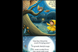 create a custom illustrated childrens book with ai art and story