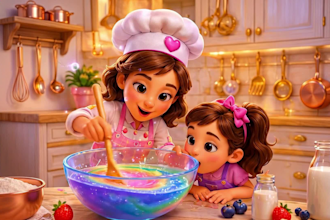 create stunning ai animated stories, ai video art, 3d cartoon for kids
