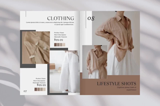 design fashion lookbook catalog canva brochure clothing brand layout