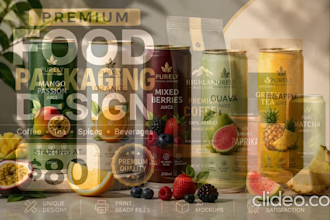 design premium food, box and beverage packaging