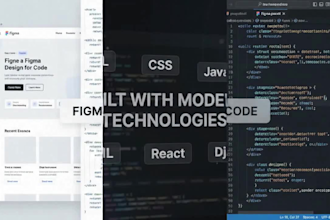 convert your figma, xd or image design into a responsive html CSS react website