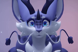 custom furry vrchat avatar for pc vrm vtuber model with face tracking anime avi