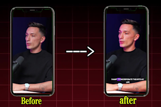 do talking head video editing with captions