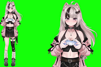 live2d rigging for vtuber,male or female 3d vtuber, convert mmd models to vrchat