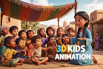 ai bible story kid bible story video 3d christian bible story animation