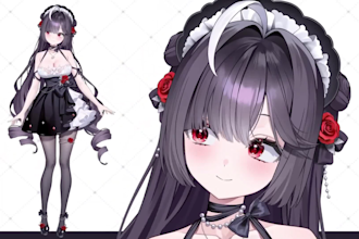 design and rig live2d vtuber model anime 2d vtuber rigging live 2d vtuber model