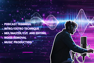 professional remove background noise, mix, edit podcast, forensic audio setup