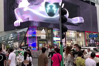 design stunning 3d anamorphic display billboard animation 3d led screen cgi dooh