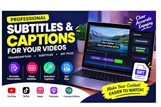edit your video and add subtitles, captions, and srt files