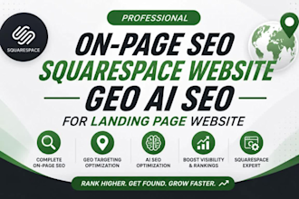 do onpage seo squarespace website geo ai for landing page website