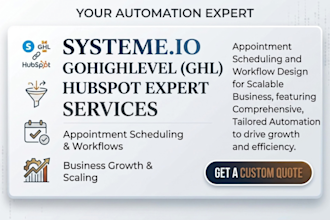 setup systeme io sales funnel or hubspot automation workflow