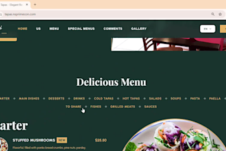 build a custom restaurant website with online menu and reservation system