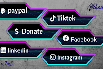 design streaming panels for kick or twitch