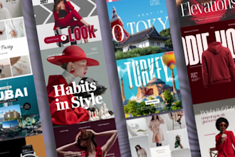 design creative social media post and stories