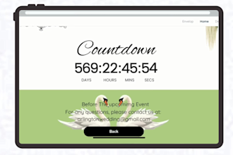 design wedding website or invitation template