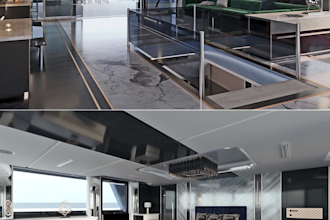 create 3d yacht and boat models, exterior, interior design and rendering