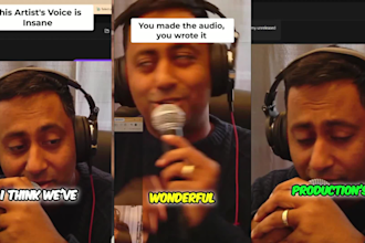 create a real reaction video to your song on youtube