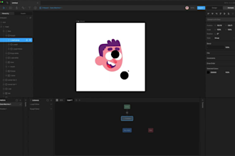 design and animate a mascot using rive or lottie
