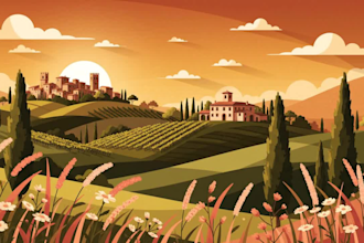 create animated vector landscapes italiano brand parallax effects seamless loops