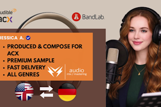 be your american, uk and spanish female audiobook narrator and producer for acx