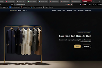 build a custom ecommerce website with secure payment setup