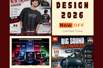 design professional social media posters and product ads