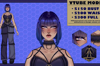 draw and rig live2d vtuber model, anime vtuber avatar for vtube studio