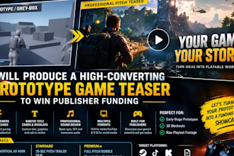 produce a high converting prototype game teaser to win publisher funding