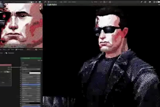 create and animate low poly ps1, ps2, y3k, n64 character in retro style