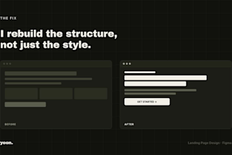 design a high converting landing page in figma