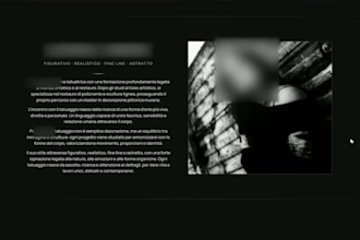 design a tattoo studio website in italian and english