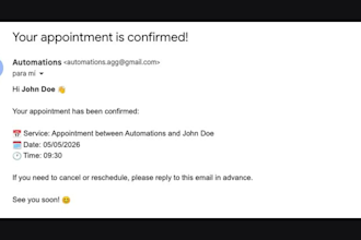 set up an automated booking system with whatsapp confirmations and google