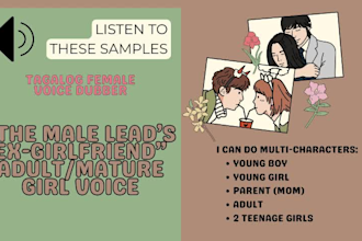 be your female tagalog voice dubber for short dramas