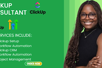 setup clickup project management clickup automation crm clickup expert