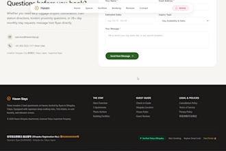 make a custom interactive website for your accommodation business
