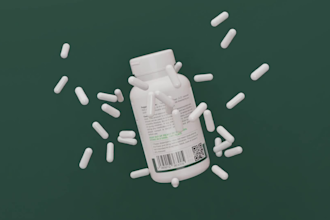 do realistic 3d supplement model, cgi supplement design, supplement animation