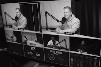 edit podcasts with multiple cameras and material
