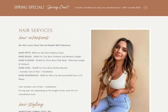 redesign wix salon website design tanning salon website spray tanning website