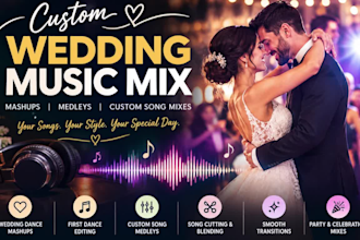 create a wedding dance mashup, music, medley, and ceremony