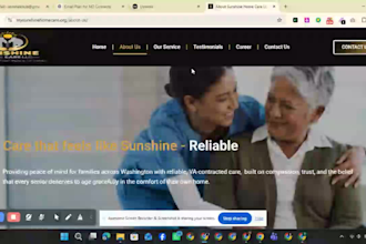 design a professional home care and medical courier website