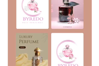 design luxury perfume ads and high end  product posters